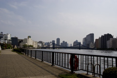 隅田川テラスより清洲橋を望む