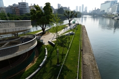 大阪中之島公園の朝