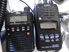 トランシーバと受信機