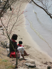 水ヶ浜にて