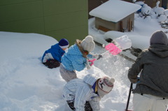 屋根の雪下ろし