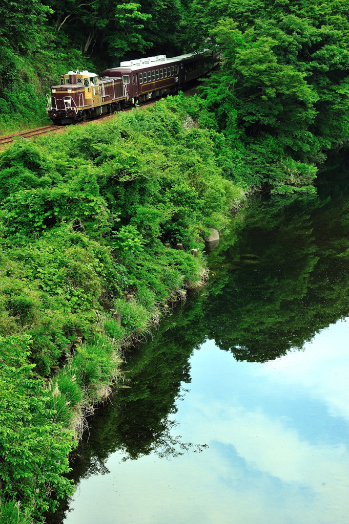 渓谷鉄道の構図