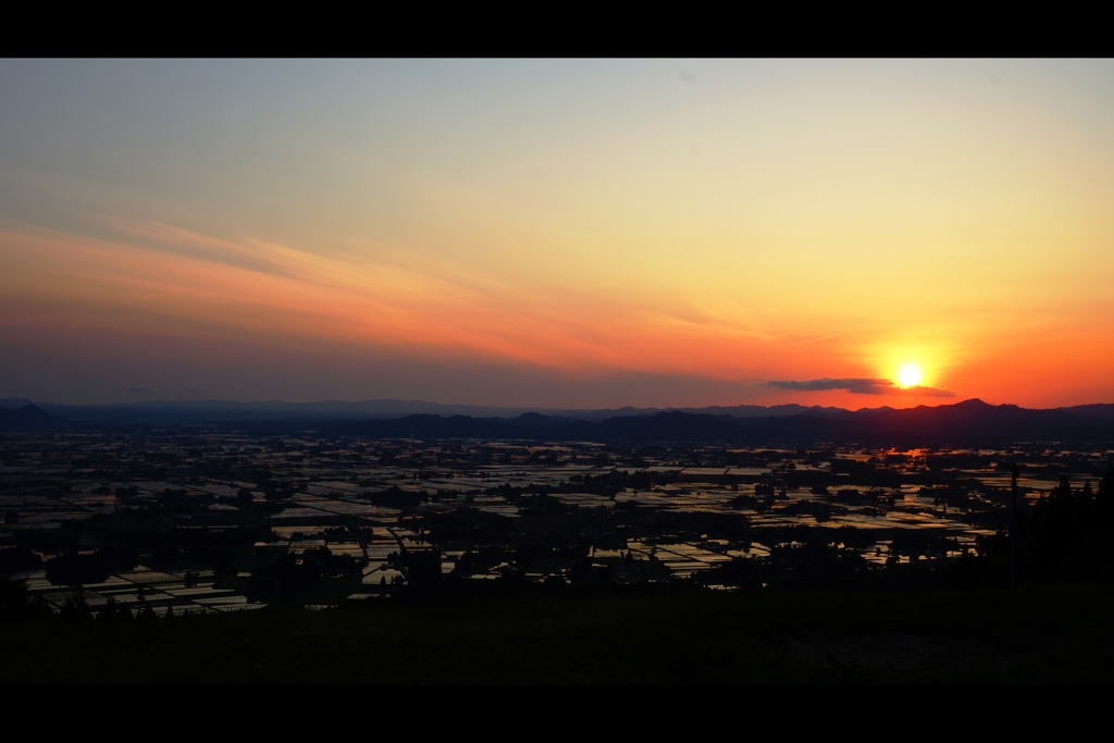 水田夕景2