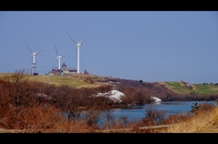 高原の風車