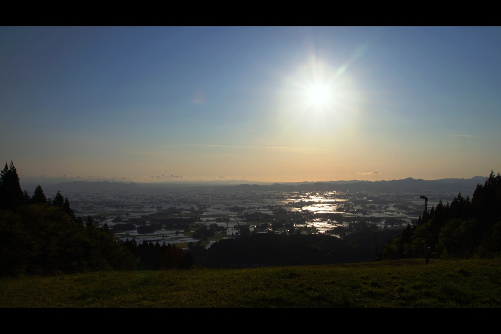 水田夕景1