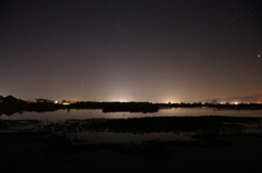 夜の福島潟
