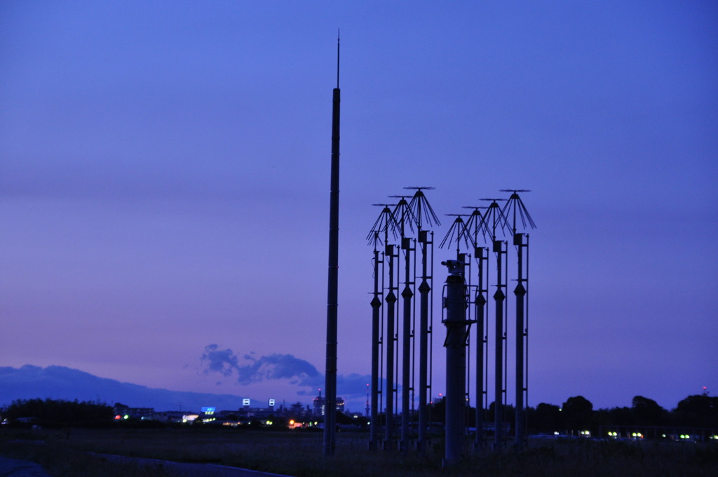 夜空への矢印