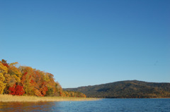 阿寒湖の紅葉