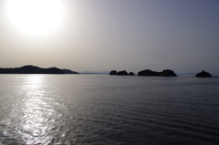 鳥羽の島巡りの遊覧船上より