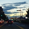 夕焼け車道