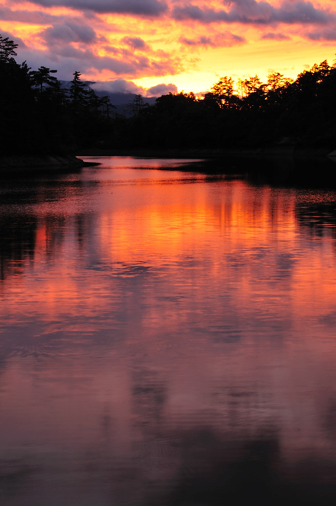 湖畔夕景・０２