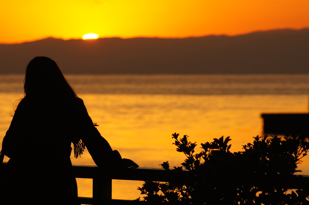 夕陽が沈む時