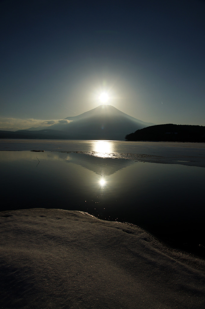 山中湖からの富士
