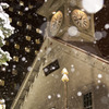 雪の街の時計台
