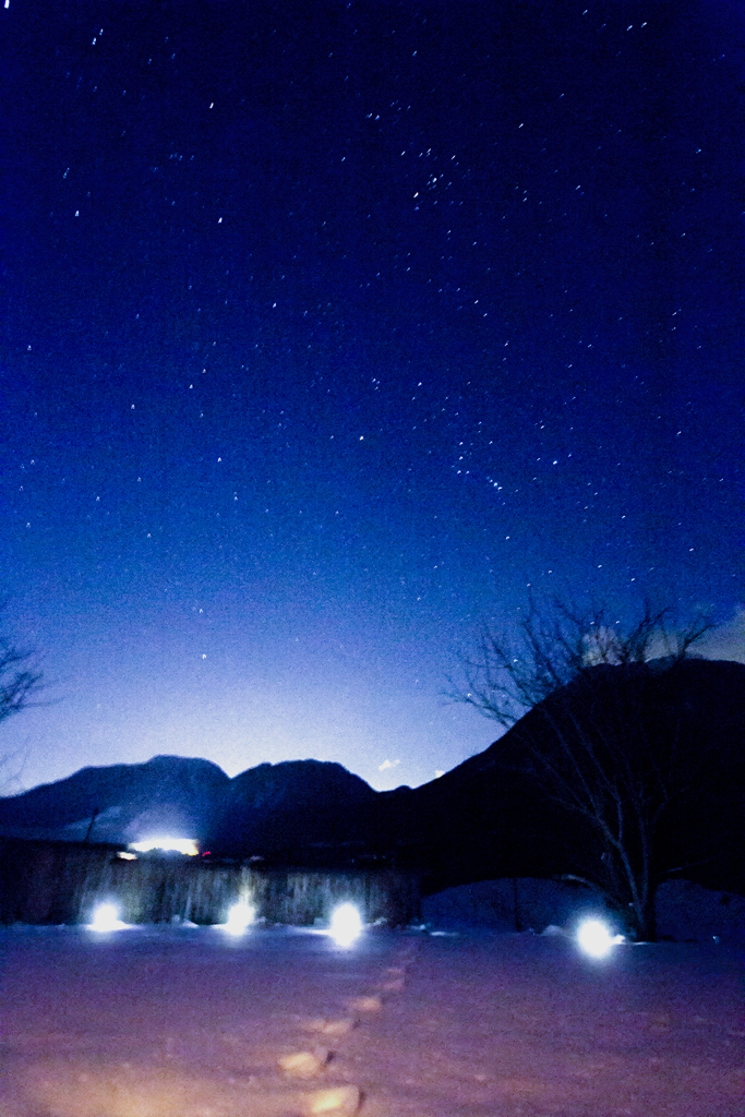 野天風呂からの☆空