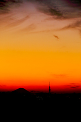 Christmas evening landscape