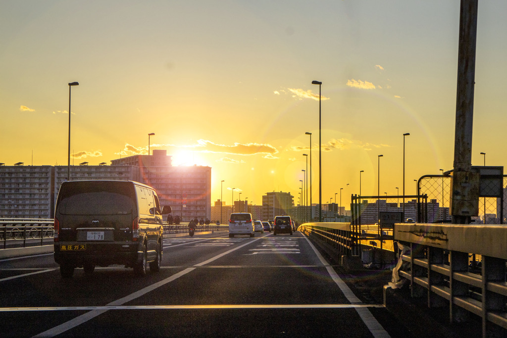 小松川橋の夕景