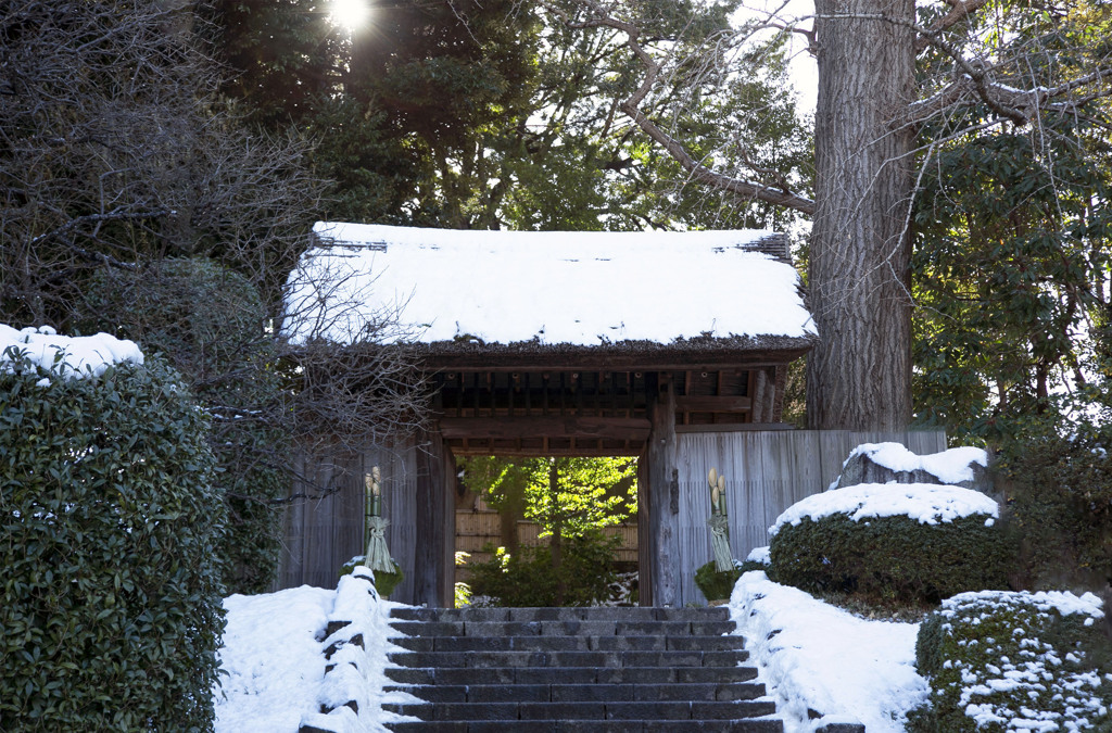 戸定邸雪景色