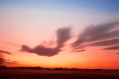 白鳥の郷からの夕景 