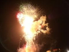 広瀬川とうろう流し花火