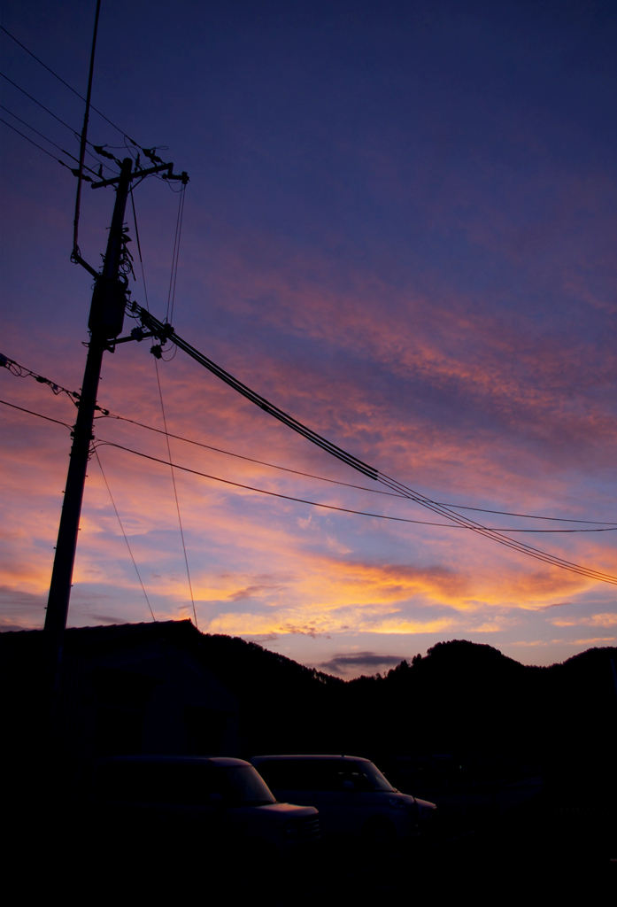 玄関を開けたら夕焼けだった