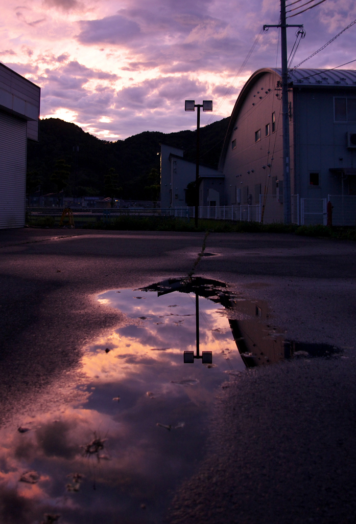 夕空を見に