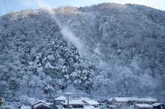 雪の降る町