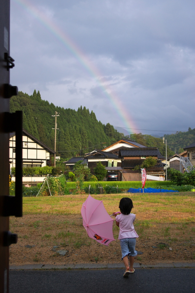 虹だー！
