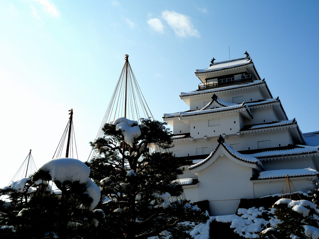 雪吊り勇ましく