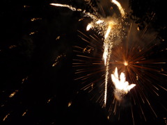 西日本大濠公園花火大会：玉炸裂の瞬間！