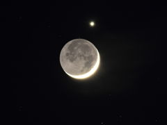 月と金星