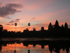 Morning glow at the Angkor Wat
