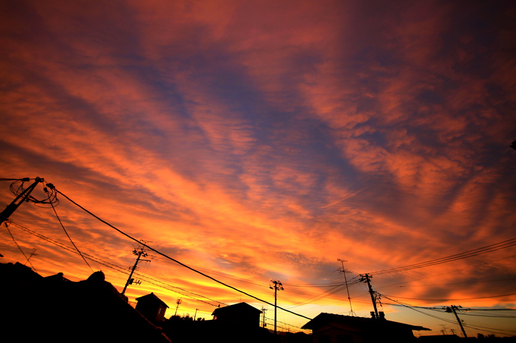 西の空、秋の空