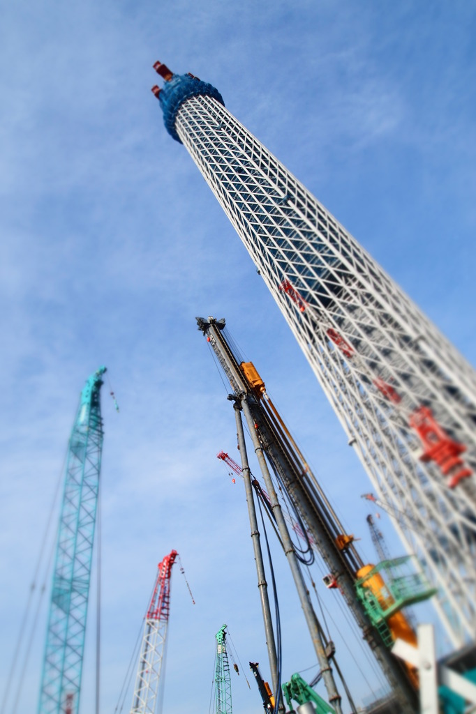 東京スカイツリー建設中