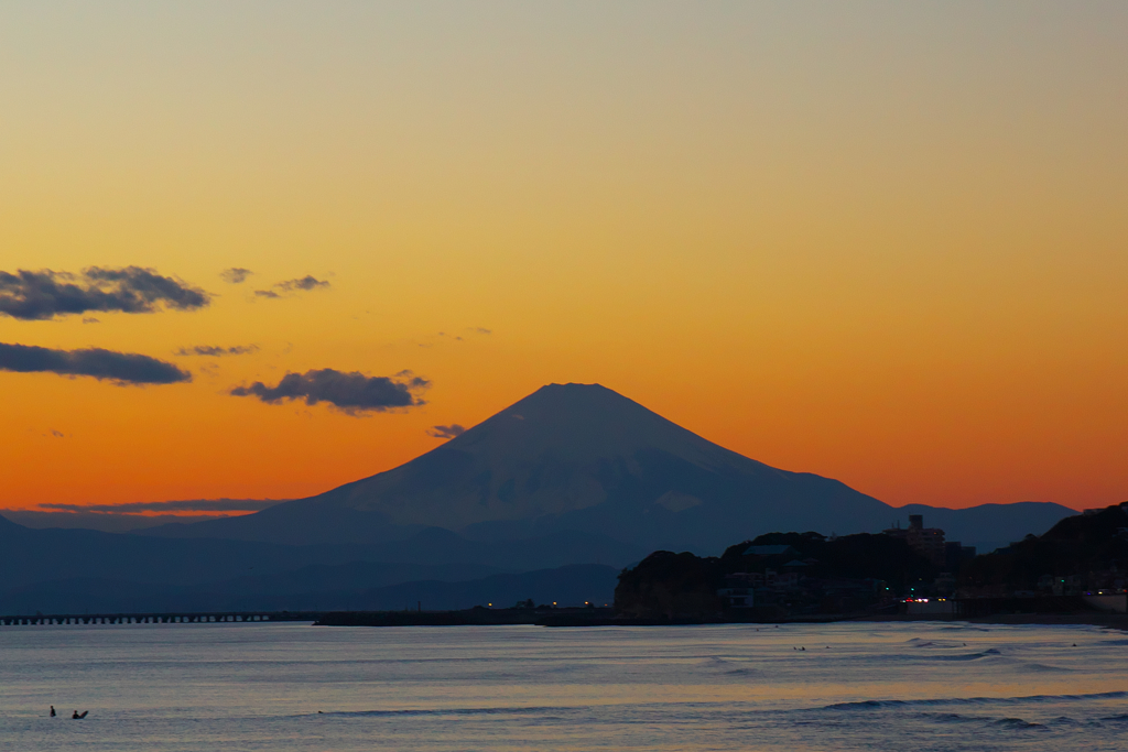 夕焼け富士