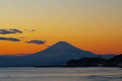 夕焼け富士