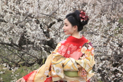 モデル小島瑠夏4-３～梅の国の着物姫～