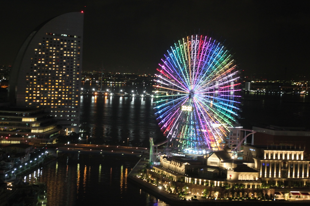 Rainbow color night