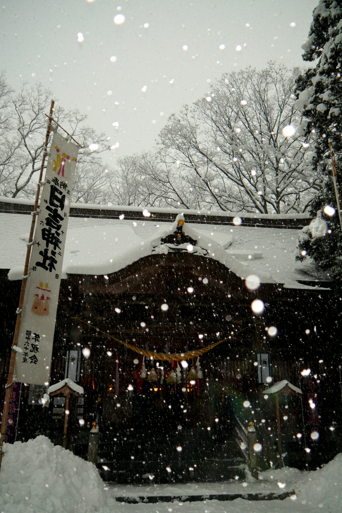 雪の日に参る