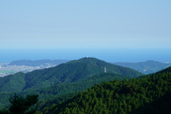 大山から望む相模湾方面