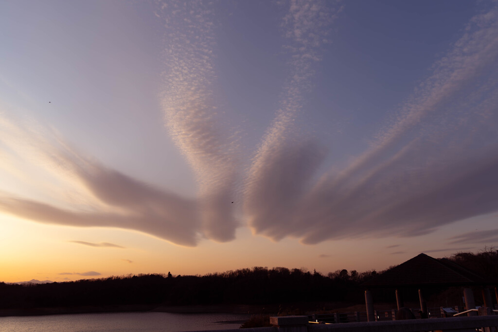 夕日と雲1