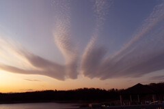 夕日と雲1