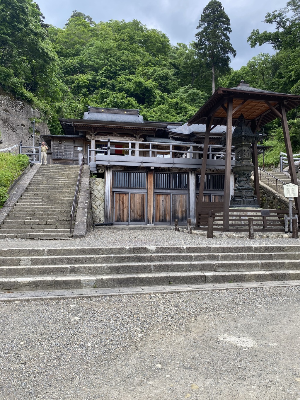 立石寺にて