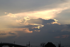 ”ワン”だフルな夕景