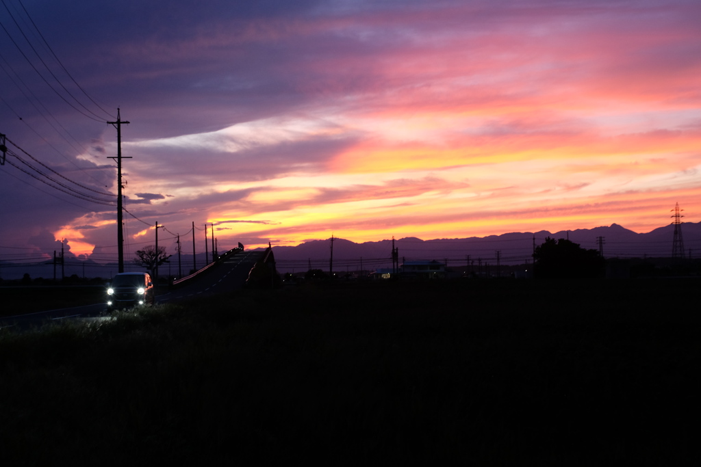 夕焼けピンク