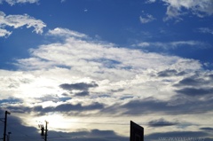 早朝の秋空