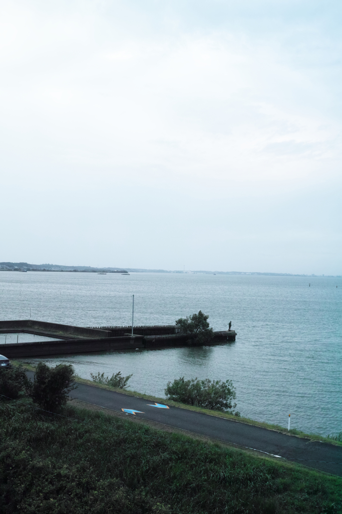 霞ヶ浦　強風