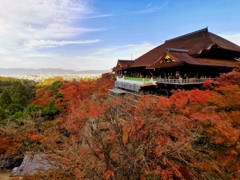 清水の舞台と紅葉
