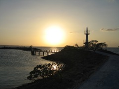 Sunset over the sea...