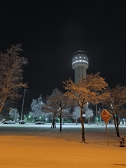 CTS Tower at midnight